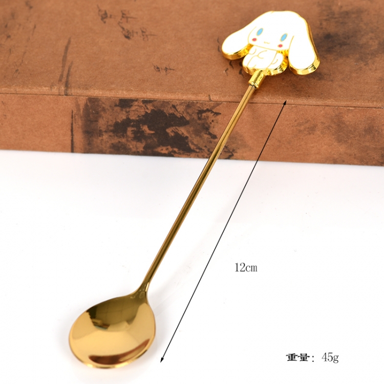Cinnamoroll Environmental protection metal tableware cartoon spoon blister cardboard packaging price for 2 pcs