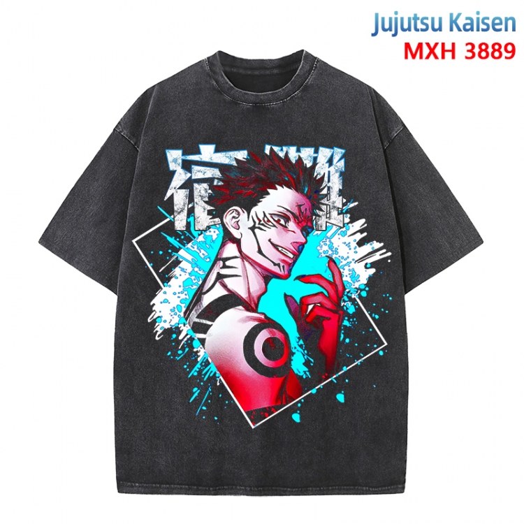 Jujutsu Kaisen Anime peripheral pure cotton washed and worn T-shirt from S to 4XL