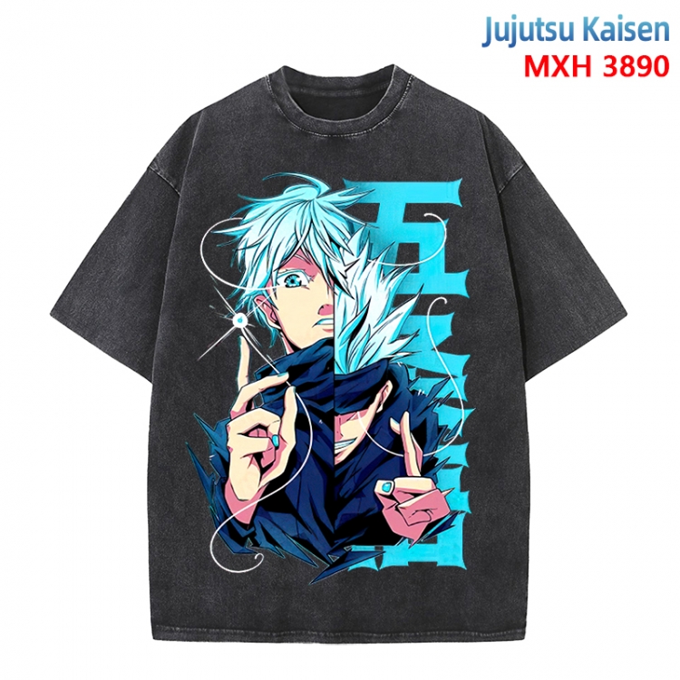 Jujutsu Kaisen Anime peripheral pure cotton washed and worn T-shirt from S to 4XL