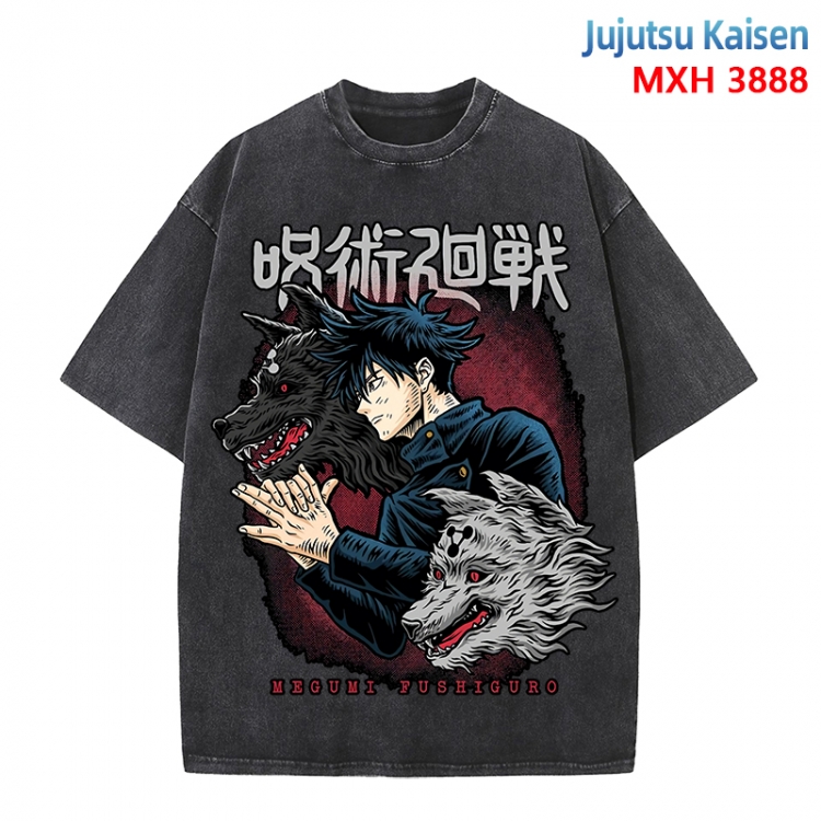 Jujutsu Kaisen Anime peripheral pure cotton washed and worn T-shirt from S to 4XL