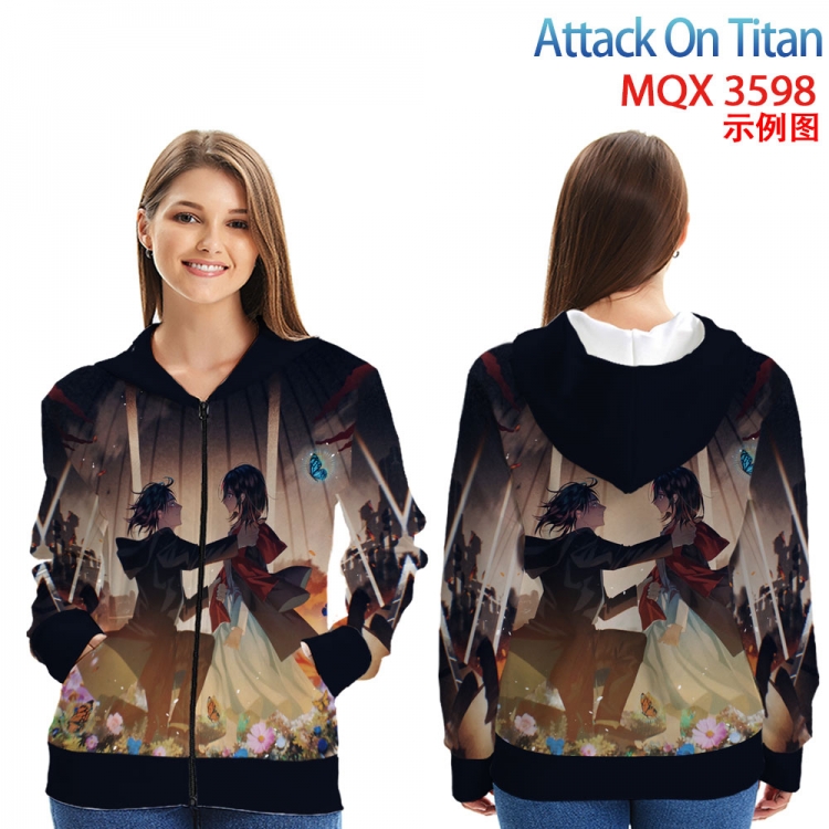 Shingeki no Kyojin Anime Zip patch pocket sweatshirt jacket Hoodie from 2XS to 4XL 