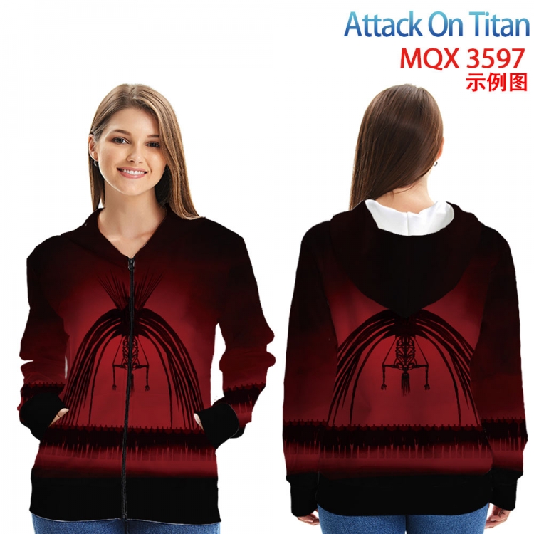 Shingeki no Kyojin Anime Zip patch pocket sweatshirt jacket Hoodie from 2XS to 4XL 