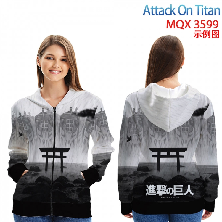 Shingeki no Kyojin Anime Zip patch pocket sweatshirt jacket Hoodie from 2XS to 4XL 