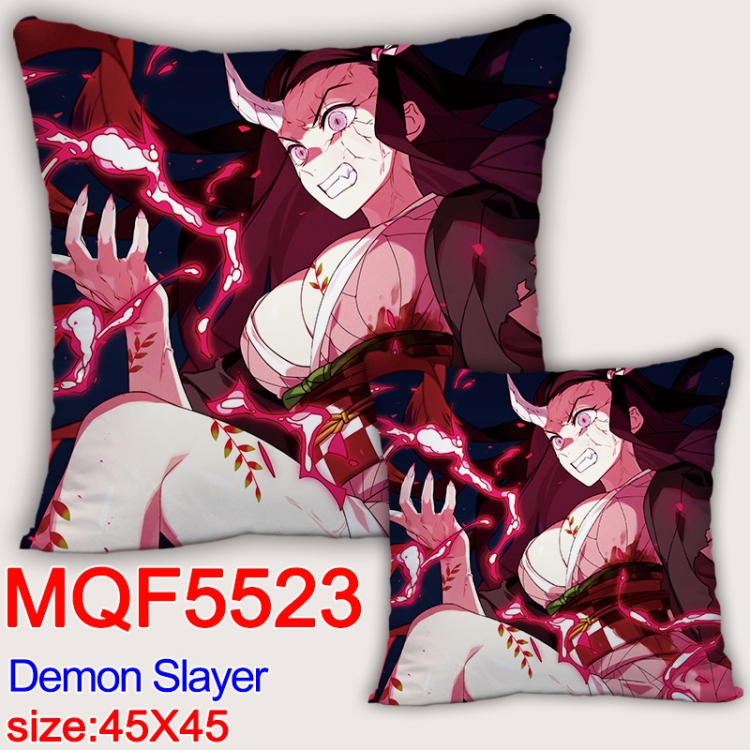 Demon Slayer Kimets  Anime square full-color pillow cushion 45X45CM NO FILLING  MQF-5523