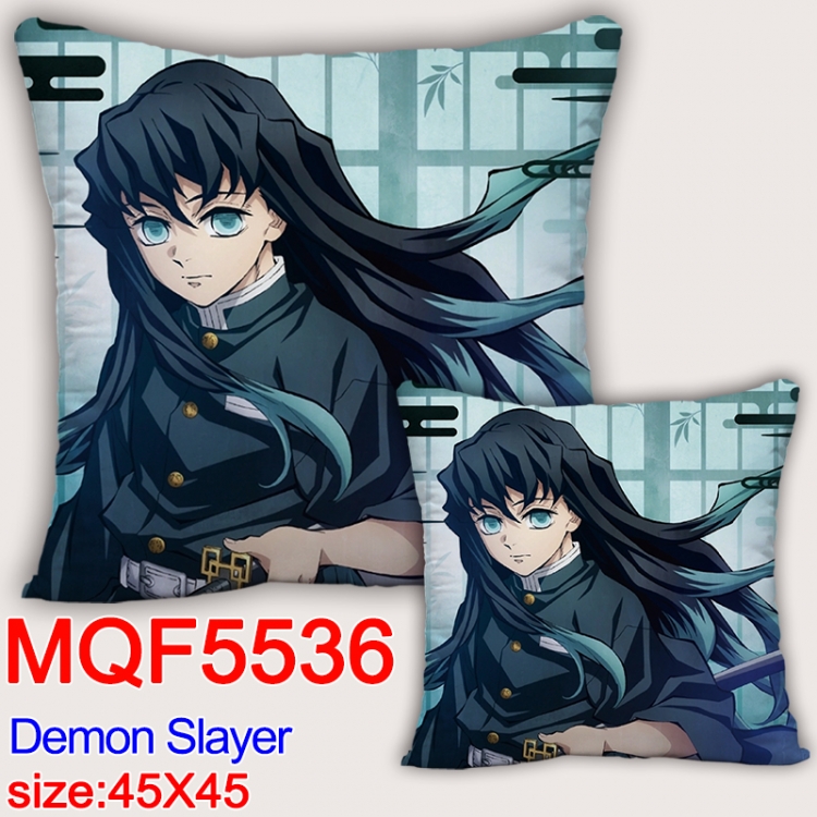 Demon Slayer Kimets  Anime square full-color pillow cushion 45X45CM NO FILLING MQF-5536