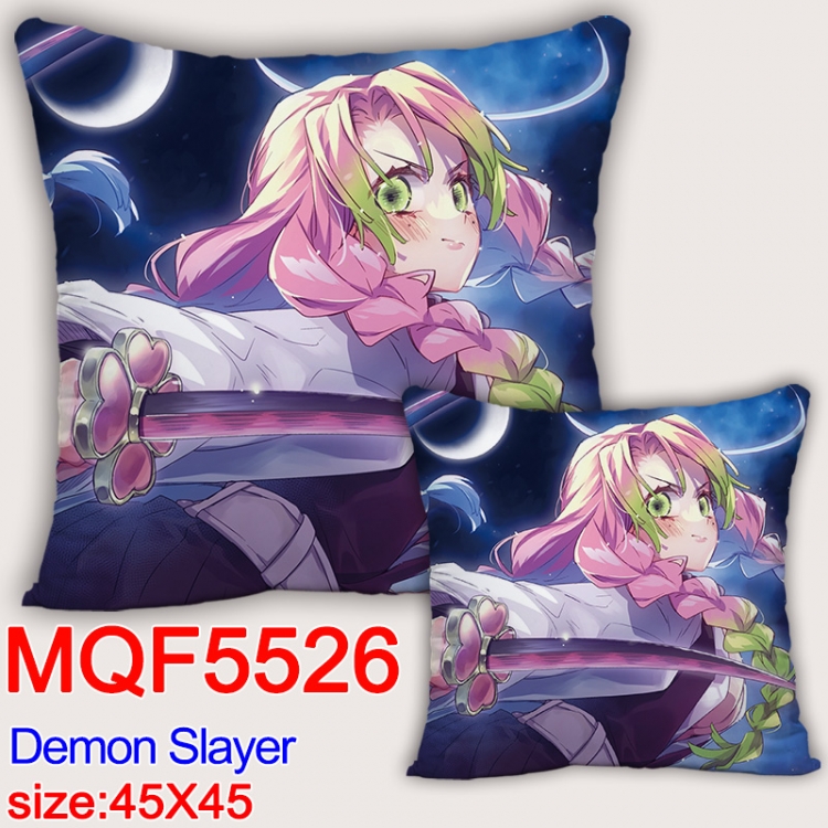 Demon Slayer Kimets  Anime square full-color pillow cushion 45X45CM NO FILLING  MQF-5526