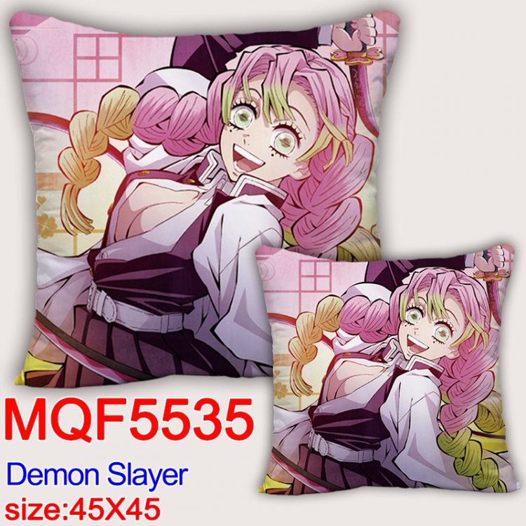 Demon Slayer Kimets  Anime square full-color pillow cushion 45X45CM NO FILLING MQF-5535