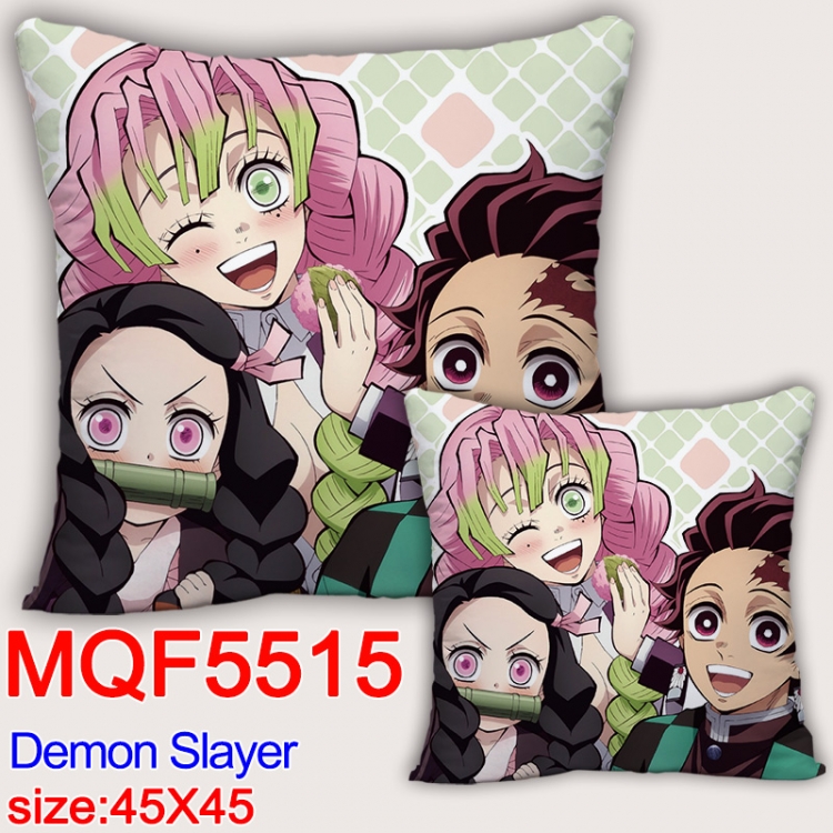 Demon Slayer Kimets  Anime square full-color pillow cushion 45X45CM NO FILLING MQF-5515