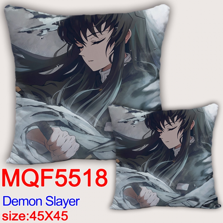 Demon Slayer Kimets  Anime square full-color pillow cushion 45X45CM NO FILLING MQF-5518