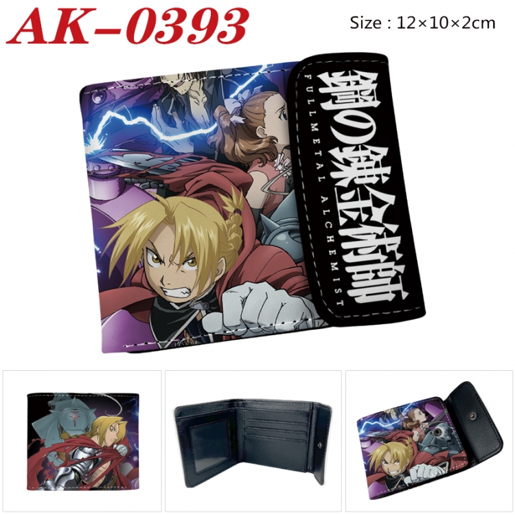 Fullmetal Alchemist Anime PU leather full color buckle 20% off wallet 12X10X2CM AK-0393