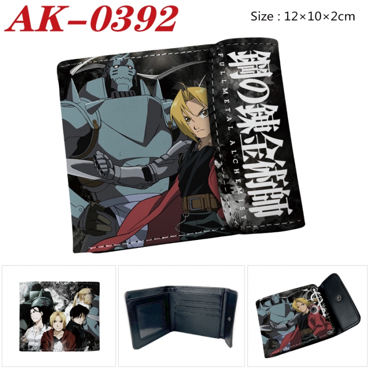 Fullmetal Alchemist Anime PU leather full color buckle 20% off wallet 12X10X2CM AK-0392