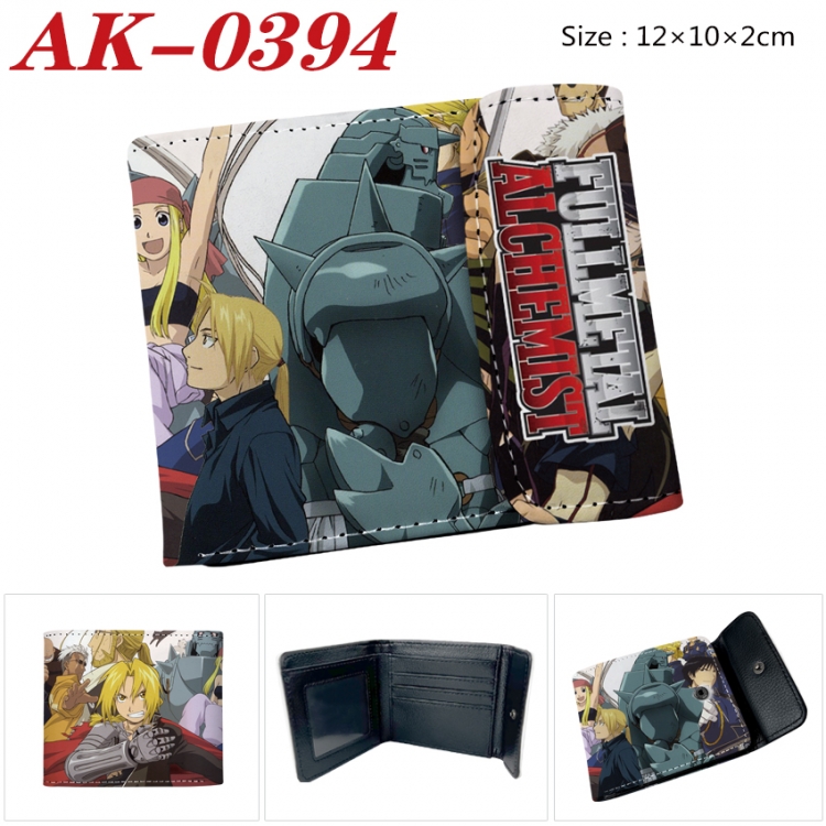 Fullmetal Alchemist Anime PU leather full color buckle 20% off wallet 12X10X2CM AK-0394