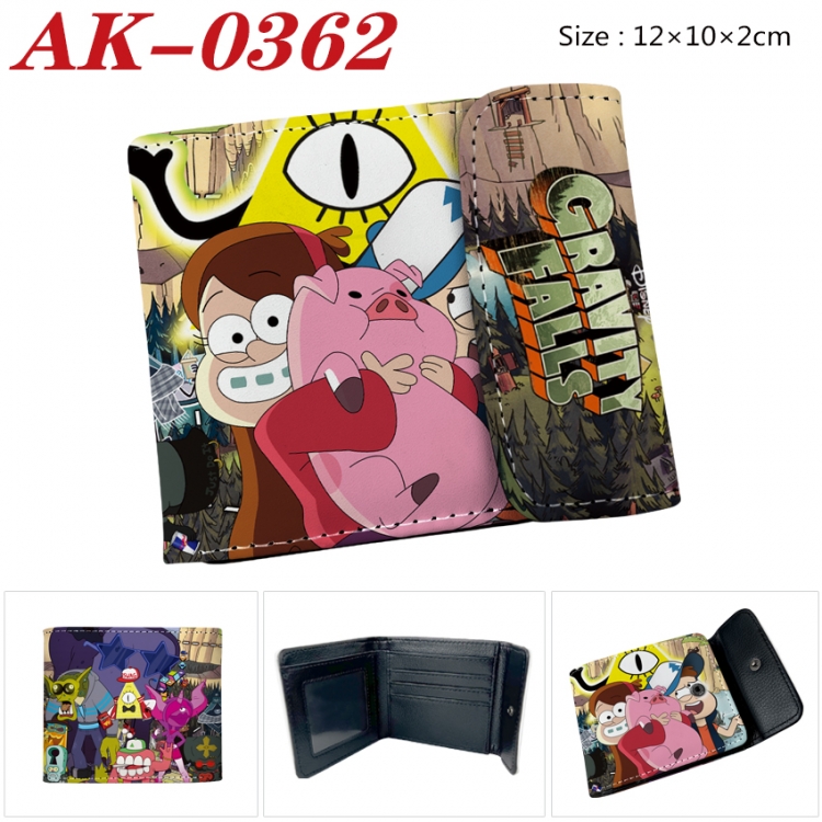 Gravity Falls Anime PU leather full color buckle 20% off wallet 12X10X2CM