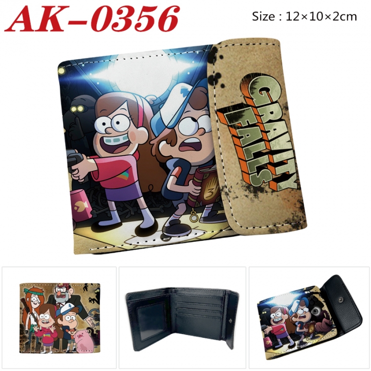 Gravity Falls Anime PU leather full color buckle 20% off wallet 12X10X2CM