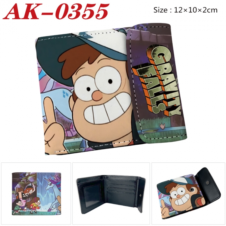 Gravity Falls Anime PU leather full color buckle 20% off wallet 12X10X2CM