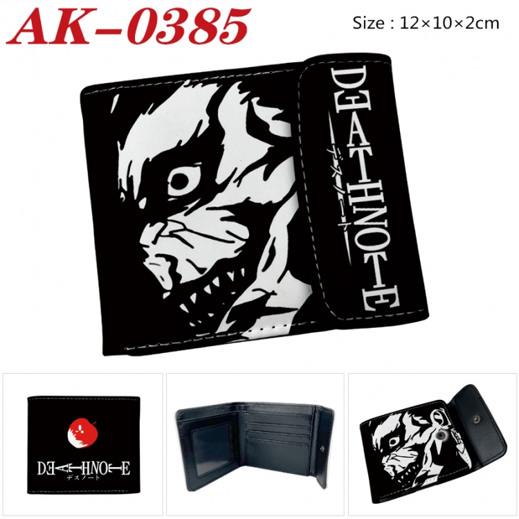 Death note Anime PU leather full color buckle 20% off wallet 12X10X2CM