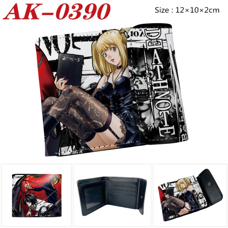 Death note Anime PU leather full color buckle 20% off wallet 12X10X2CM