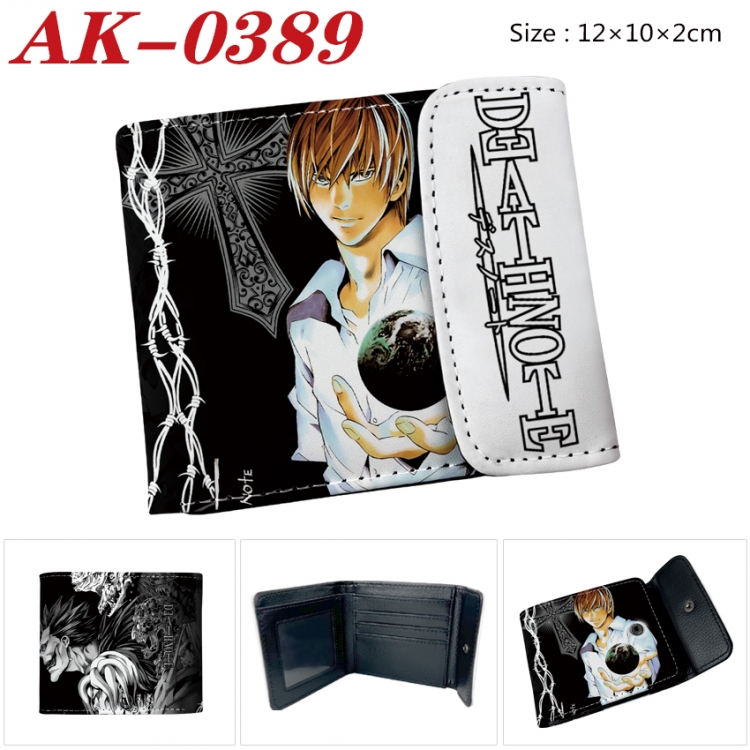 Death note Anime PU leather full color buckle 20% off wallet 12X10X2CM