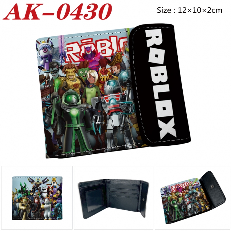 Roblox Anime PU leather full color buckle 20% off wallet 12X10X2CM