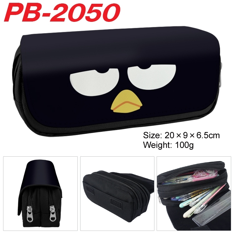 sanrio Anime double-layer pu leather printing pencil case 20x9x6.5cm