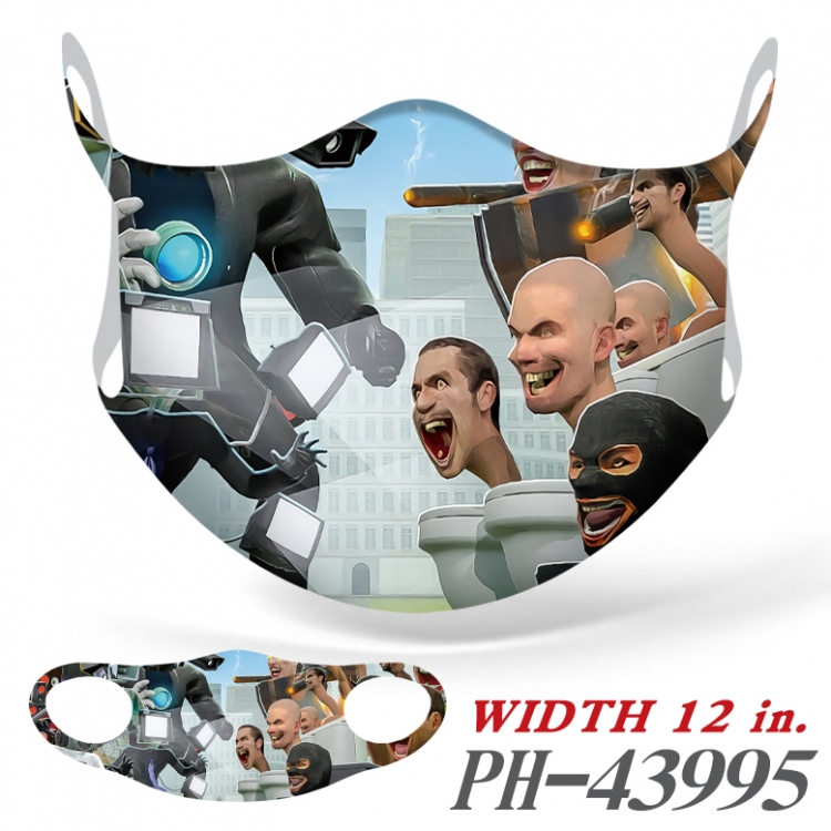 Skibidi-Toilet Anime peripheral full-color seamless ice single piece mask price for 5 pcs 