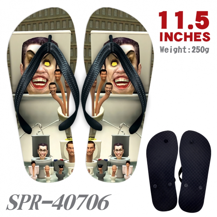 Skibidi-Toilet Thickened rubber flip-flops slipper average size 