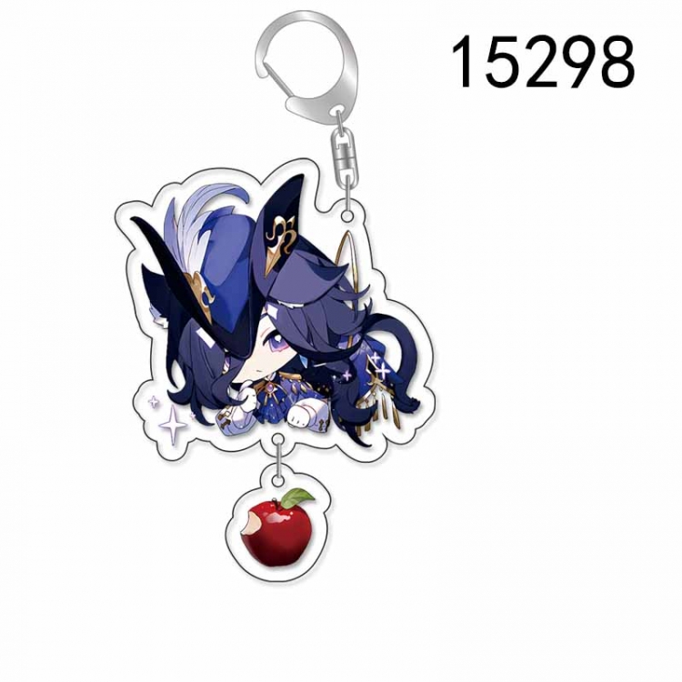 Genshin Impact Animation acrylic Key Chain  pendant price for 5 pcs 15298