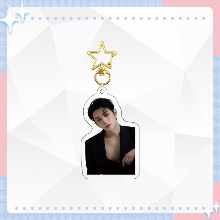 Han Tuan Seventeen Gold Star Chain Acrylic Pendant Bag Pendant Keychain price for 5 pcs