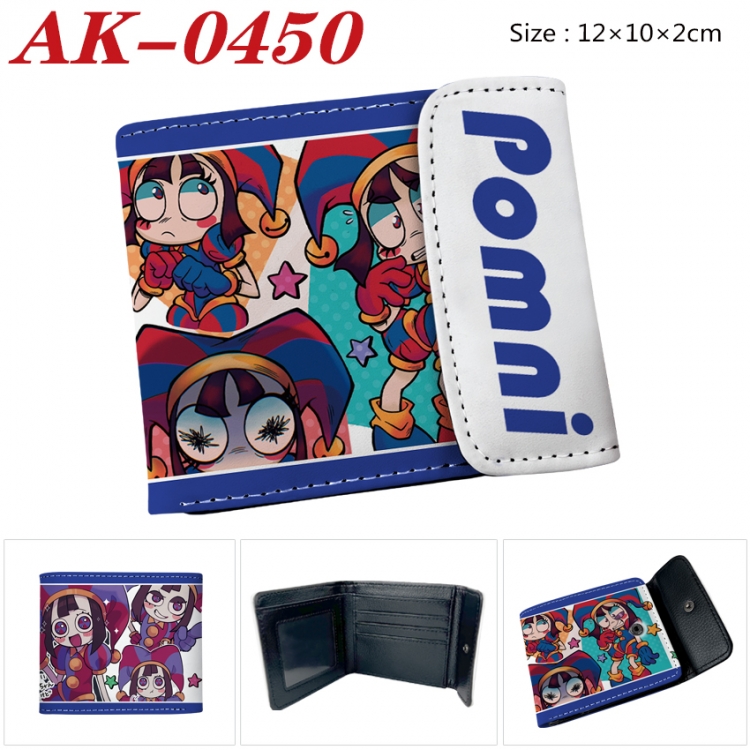 The Amazing Digital Circus Anime PU leather full color buckle 20% off wallet 12X10X2CM