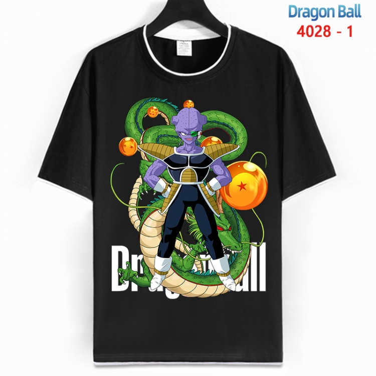 DRAGON BALL Cotton crew neck black and white trim short-sleeved T-shirt from S to 4XL