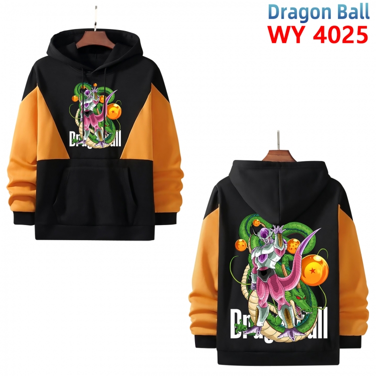 DRAGON BALL Anime black and yellow pure cotton hooded patch pocket sweater from XS to 4XL 