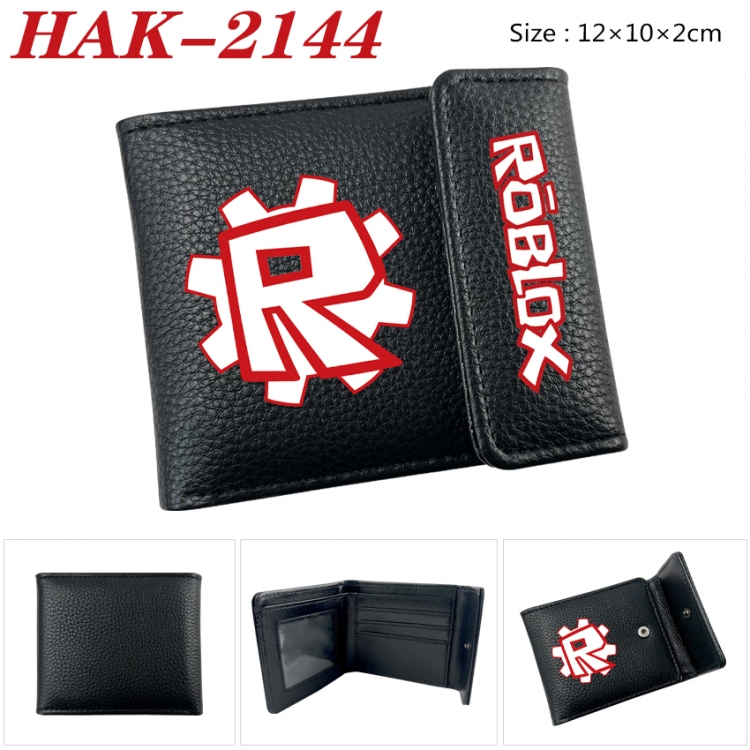 Roblox Anime Litchi Pattern Hidden Buckle Half Fold Printed Wallet 12X10X2CM