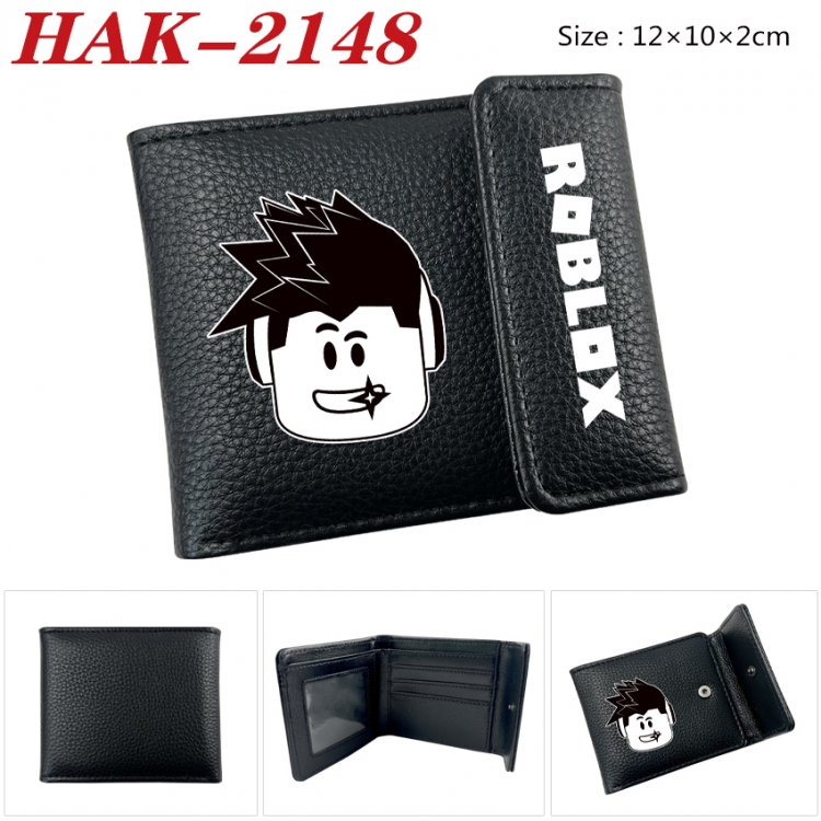 Roblox Anime Litchi Pattern Hidden Buckle Half Fold Printed Wallet 12X10X2CM