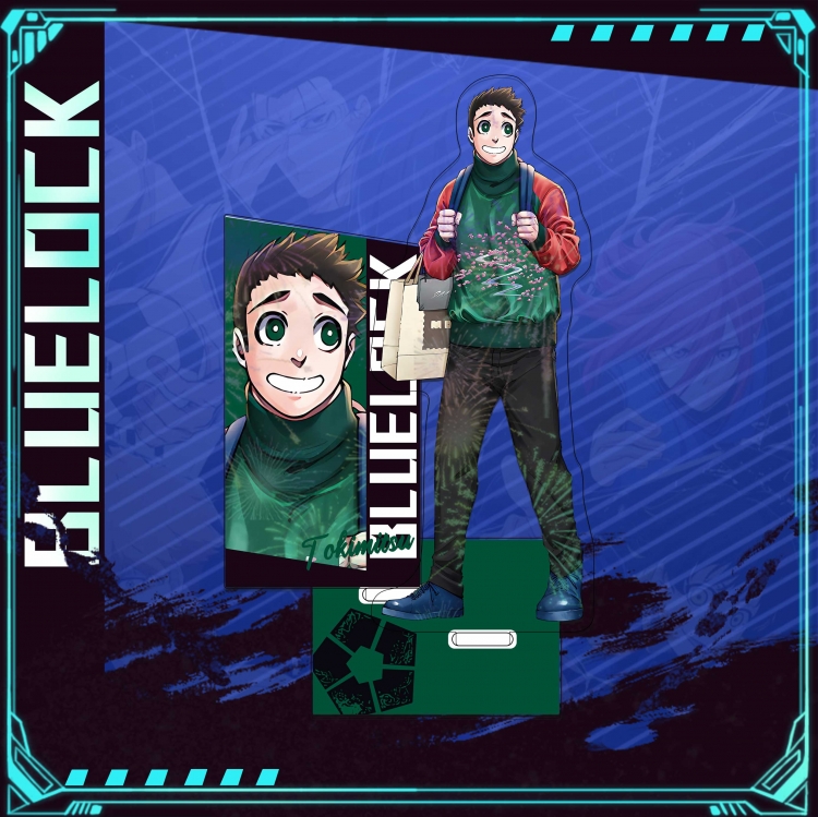  BLUE LOCK double plug Anime characters acrylic Standing Plates Keychain 16cm