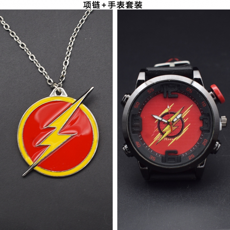 The Flash Necklace pendant watch set