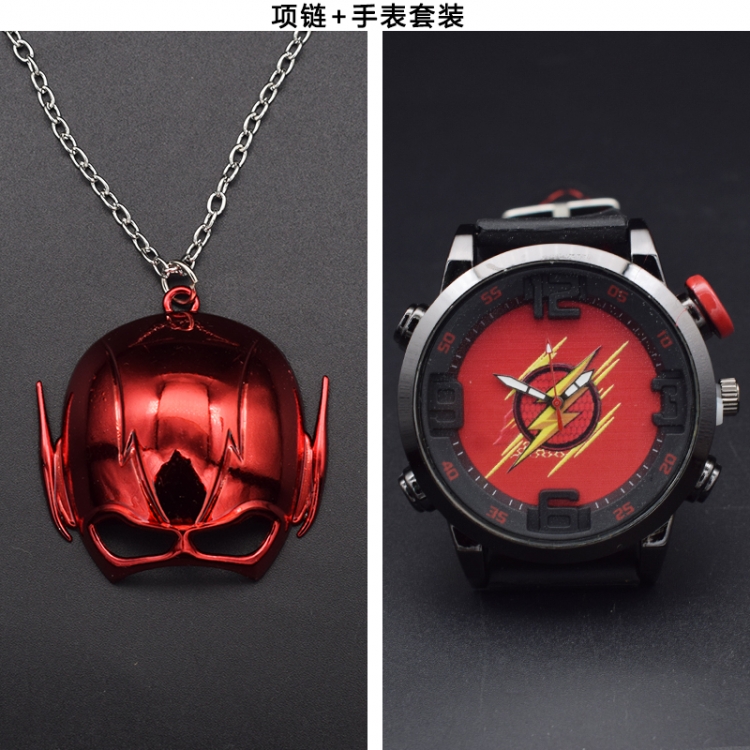 The Flash Necklace pendant watch set