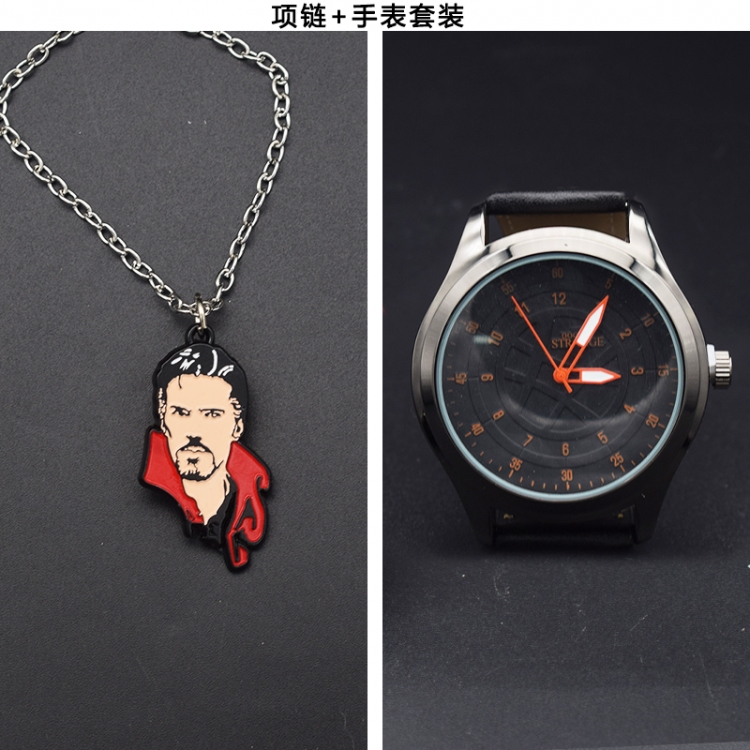 Doctor Strange Necklace pendant watch set