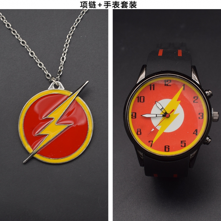 The Flash Necklace pendant watch set