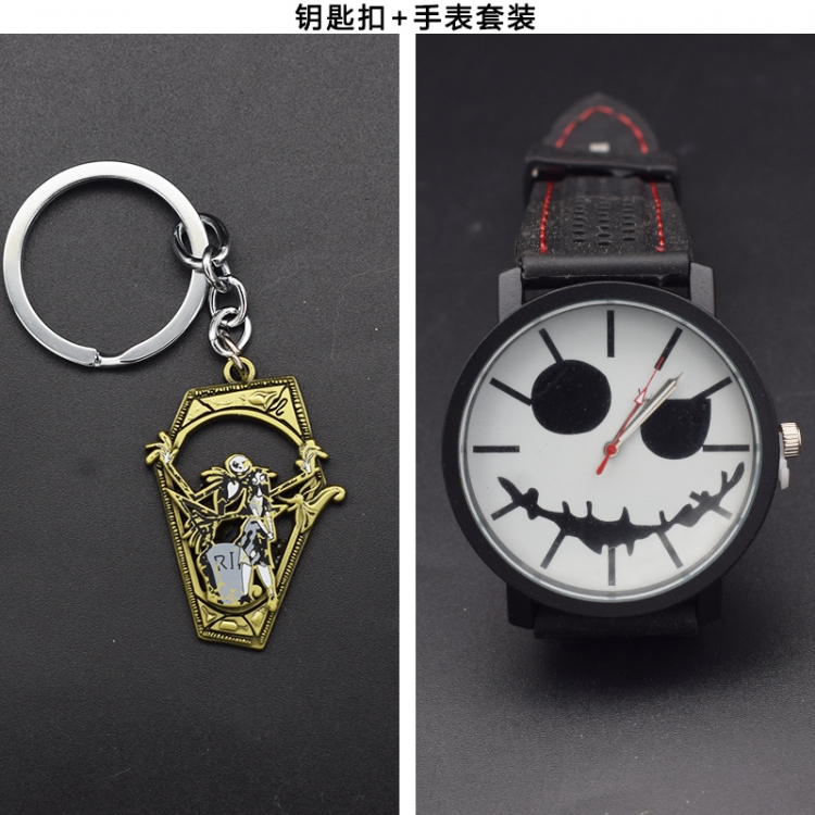 The Nightmare Before Christmas Metal keychain watch set