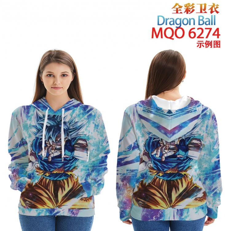 DRAGON BALL Long Sleeve Hooded Full Color Patch Pocket Sweatshirt from XXS to 4XL MQO 6274