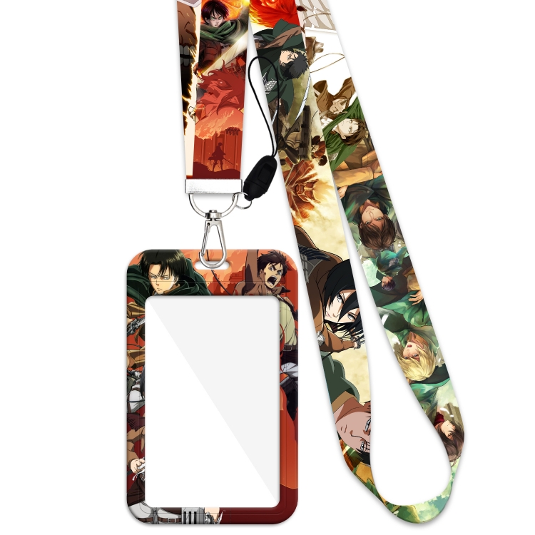 Shingeki no Kyojin Silver Button Anime Long Strap + Card Sleeve 2-Piece Set 45cm price for 2 pcs