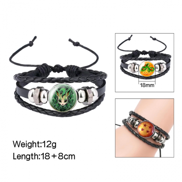  Pokemon Anime peripheral crystal leather rope bracelet price for 5 pcs 