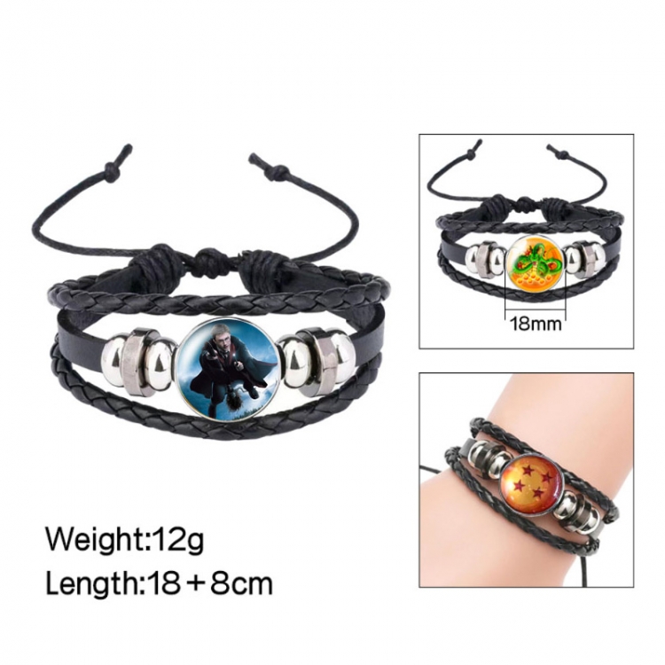 Harry Potter Anime peripheral crystal leather rope bracelet price for 5 pcs 