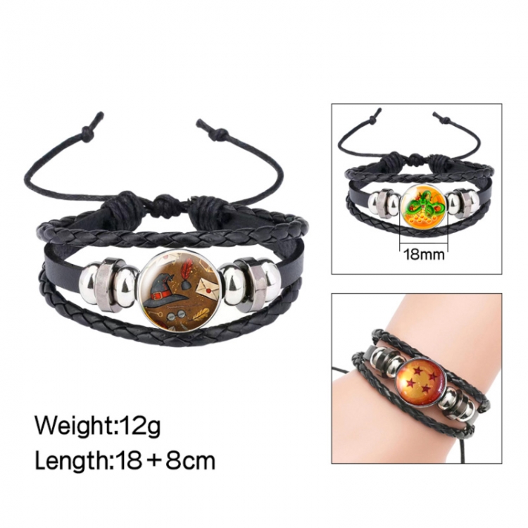 Harry Potter Anime peripheral crystal leather rope bracelet price for 5 pcs 