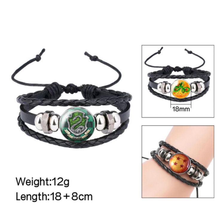 Harry Potter Anime peripheral crystal leather rope bracelet price for 5 pcs 