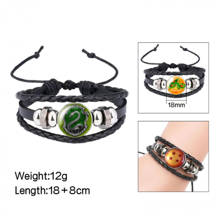 Harry Potter Anime peripheral crystal leather rope bracelet price for 5 pcs 