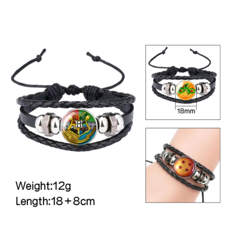 Harry Potter Anime peripheral crystal leather rope bracelet price for 5 pcs 