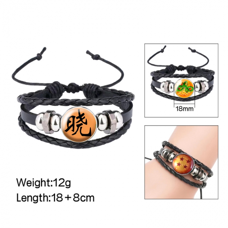  Naruto Anime peripheral crystal leather rope bracelet price for 5 pcs 