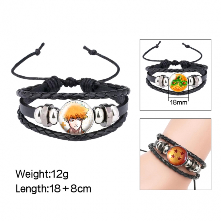 BLUE LOCK Anime peripheral crystal leather rope bracelet price for 5 pcs