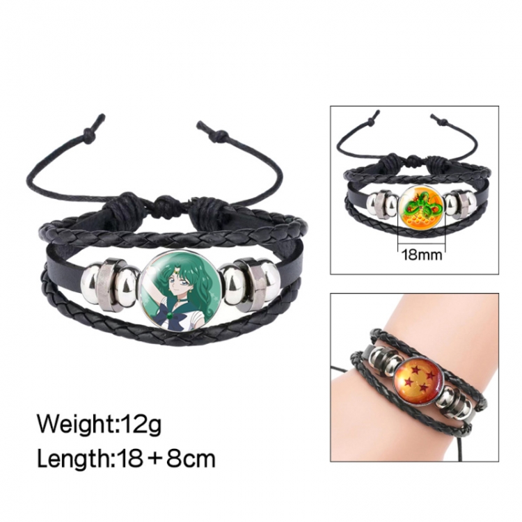 sailormoon Anime peripheral crystal leather rope bracelet price for 5 pcs